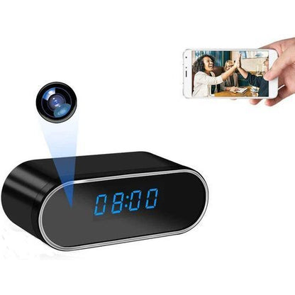 Réveil avec Caméra Espion Full HD 1080P WiFi Vision Nocturne et Détection de Mouvement