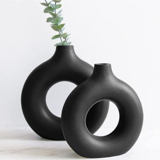 Vase à donuts en céramique