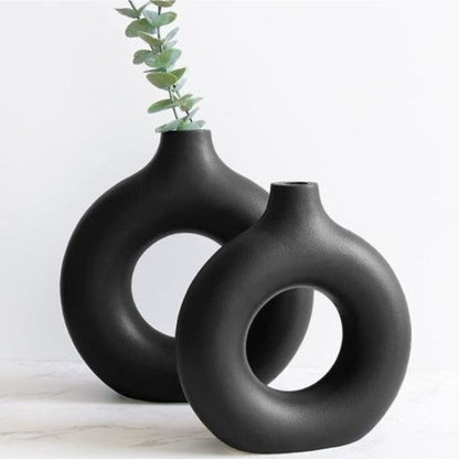 Vase à donuts en céramique