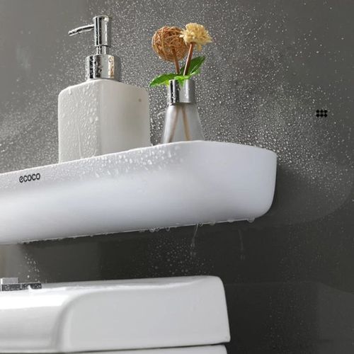 Étagère murale de salle de bain, pas de perçage, facile à installer