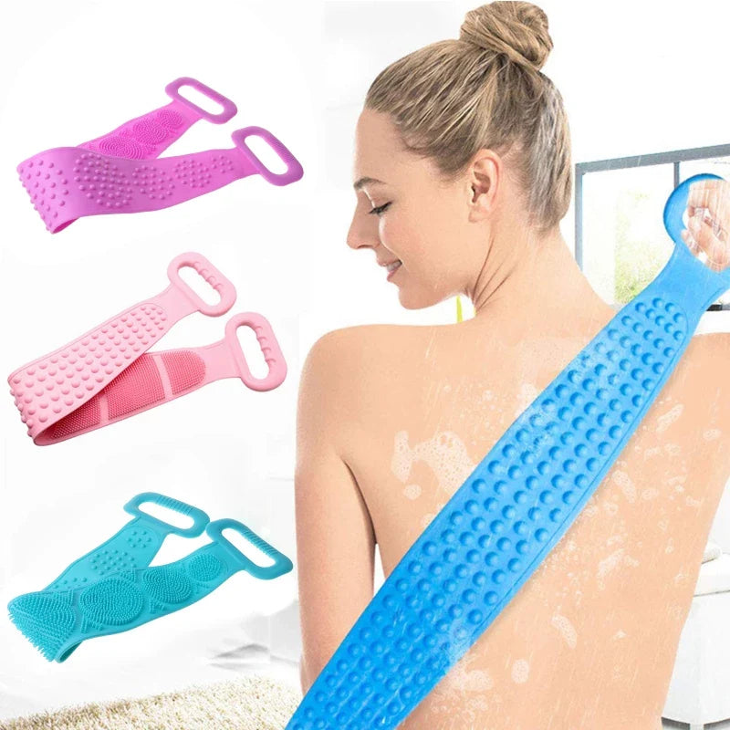 2 brosses de bain en silicone