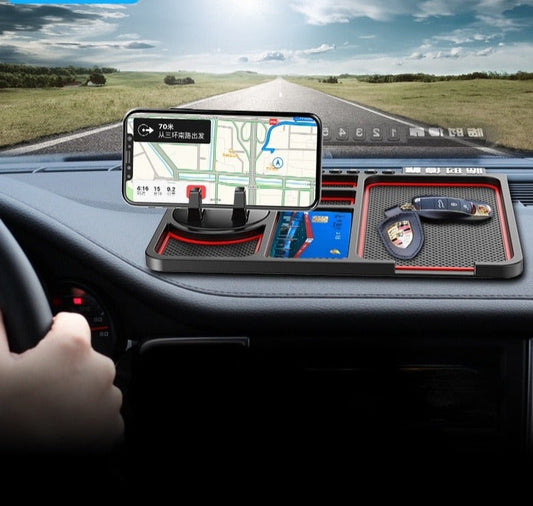 Support de téléphone de Voiture 4 en 1 Tableau de Bord de Voiture Antidérapant