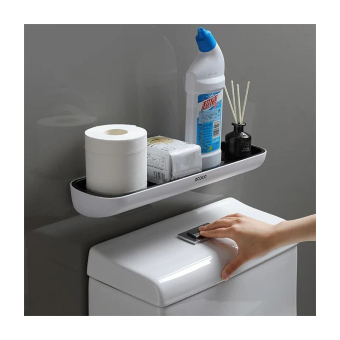 Étagère murale de salle de bain, pas de perçage, facile à installer